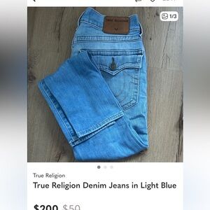 2 pairs True Religion Black Denim Pants 2 pairs for lower price